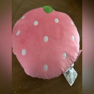 Pink Strawberry Pillow